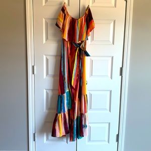 Colorful Strapless Jumpsuit